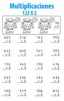 Multiplicaciones con el dos