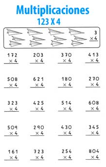 Multiplicaciones con el cuatro