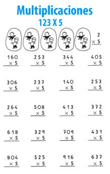 Multiplicaciones con el cinco