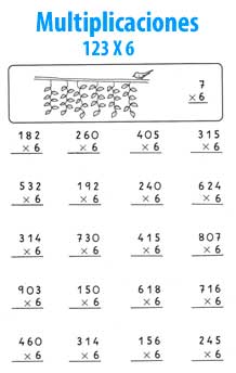 Multiplicaciones con el seis