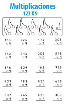 Multiplicaciones con el nueve